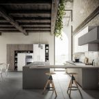 ar cucina Primavera legno con penisola e sgabelli offerta Sicilia Messina Catania 2